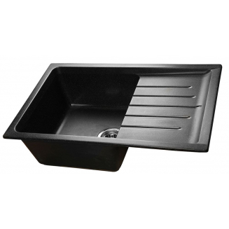 Мойка для кухни SANTREK AQUA PRO Boxy SA-B760L чаша+крыло 756х495 мм, чёрный