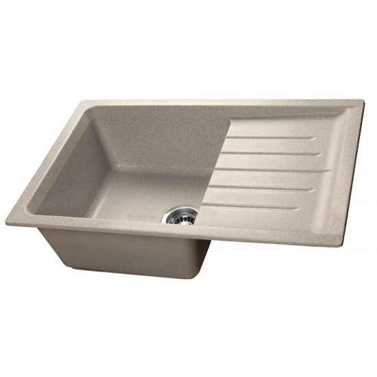 Мойка для кухни SANTREK AQUA PRO Boxy SA-B760L чаша+крыло 756х495 мм, серый