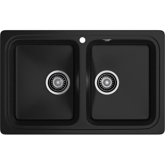 Мойка для кухни SANTREK AQUA PRO Boxy SA-S780K 2 чаши 786х500 мм, чёрный
