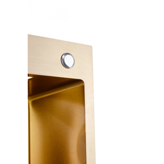 Мойка для кухни SANTREK AQUA PRO D5050HC 500х500x3 мм, с дозатором и коландером, бронза