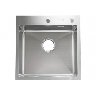 Мойка для кухни SANTREK AQUA PRO D5050HDS 500х500x3 мм, с дозатором и коландером, сатин ДЕКОР