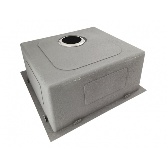 Мойка для кухни SANTREK AQUA PRO D5050HDS 500х500x3 мм, с дозатором и коландером, сатин ДЕКОР