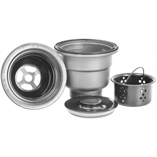 Мойка для кухни SANTREK AQUA PRO D5050HDS 500х500x3 мм, с дозатором и коландером, сатин ДЕКОР