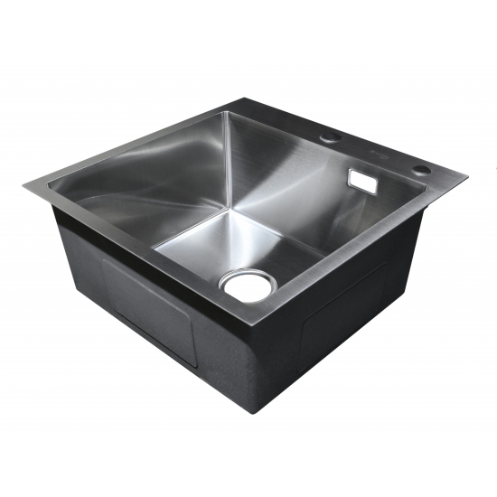 Мойка для кухни SANTREK AQUA PRO D5050HS 500х500x3 мм, с дозатором и коландером, сатин