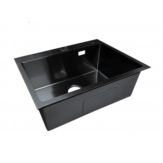 Мойка для кухни SANTREK AQUA PRO D6045B 600х450x3 мм, с дозатором и коландером, графит