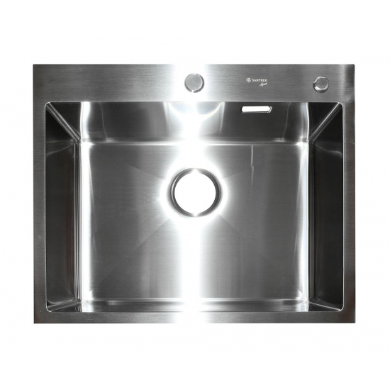 Мойка для кухни SANTREK AQUA PRO D6050HS 600х500x3 мм, с дозатором и коландером, сатин