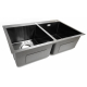Мойка для кухни SANTREK AQUA PRO D7848HDB 780х480x3 мм двухчашевая, с дозатором и коландером, графит