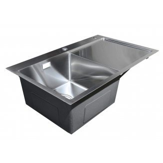 Мойка для кухни SANTREK AQUA PRO D7848HLS 780х480x3 мм левая, с дозатором и коландером, сатин