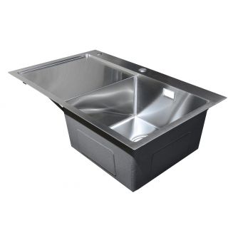 Мойка для кухни SANTREK AQUA PRO D7848HRS 780х480x3 мм правая, с дозатором и коландером, сатин