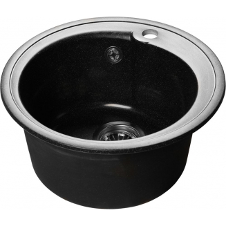 Мойка для кухни SANTREK AQUA PRO Round SA-R450 D=443 мм, чёрный