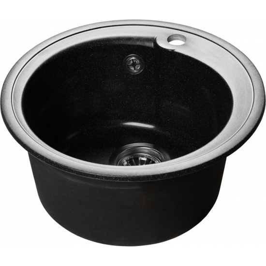 Мойка для кухни SANTREK AQUA PRO Round SA-R450 D=443 мм, чёрный
