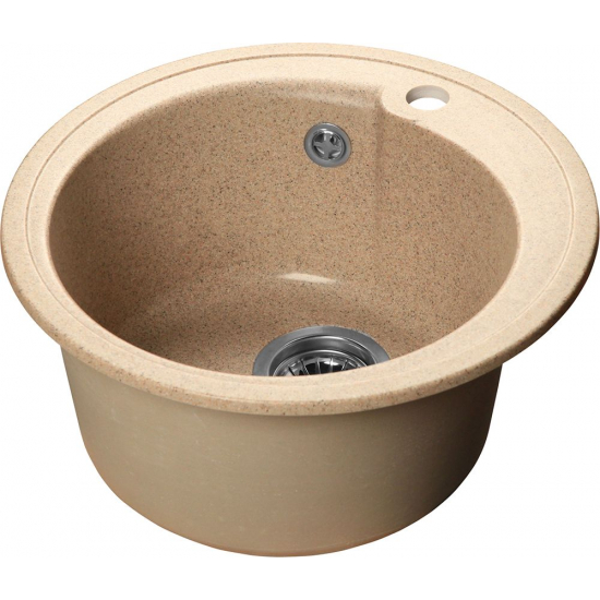 Мойка для кухни SANTREK AQUA PRO Round SA-R450 D=443 мм, песочный