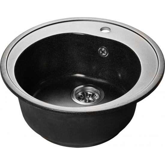 Мойка для кухни SANTREK AQUA PRO Round SA-R510 D=508 мм, чёрный