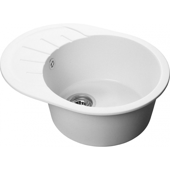 Мойка для кухни SANTREK AQUA PRO Round SA-R580L чаша+крыло 579х445 мм, иней