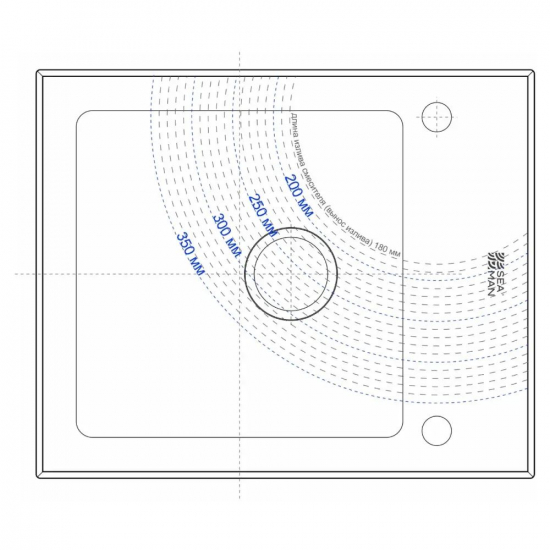 Мойка для кухни SEAMAN Eco Glass SMG-610 Black SS 610х500x1 мм, с клапан-автоматом