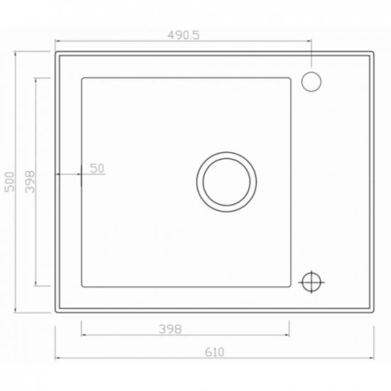 Мойка для кухни SEAMAN Eco Glass SMG-610 Black SS 610х500x1 мм, с клапан-автоматом