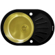 Мойка для кухни SEAMAN Eco Glass SMG-730 Black Gold 730х500x1 мм, с клапан-автоматом