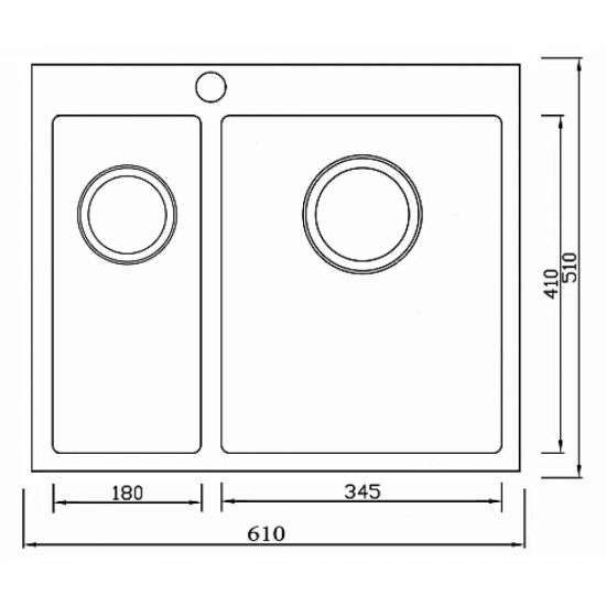Мойка для кухни SEAMAN Eco Marino SMB-6151DLS двухчашевая 610х510x1,2 мм