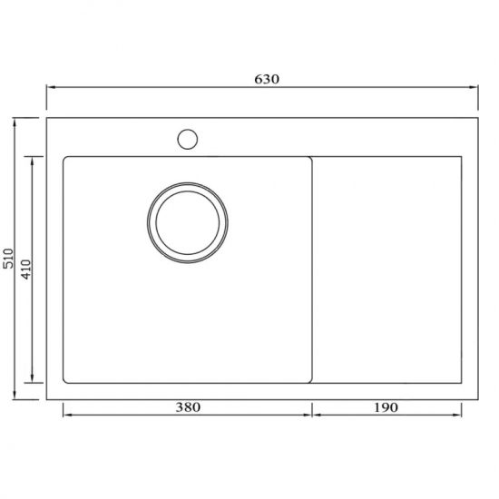 Мойка для кухни SEAMAN Eco Marino SMB-6351RS 630х510x1,2 мм, левая
