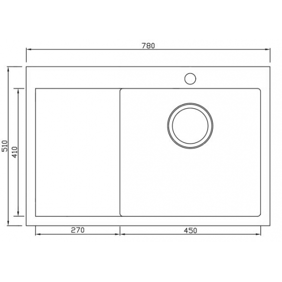 Мойка для кухни SEAMAN Eco Marino SMB-7851LS 780х510x1,2 мм, правая