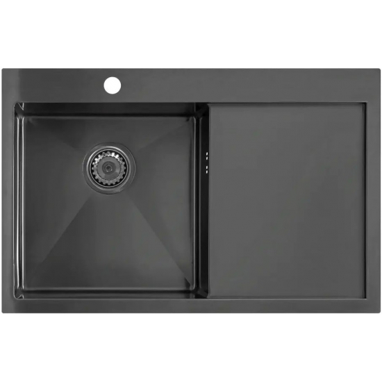 Мойка для кухни SEAMAN Eco Marino SMV-780R Gun Light 780х500x1,2 мм, левая