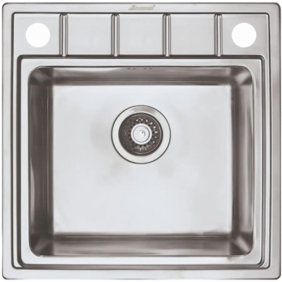 Мойка для кухни SEAMAN Eco Roma SMR-5050A 500х500x1 мм, с клапан-автоматом