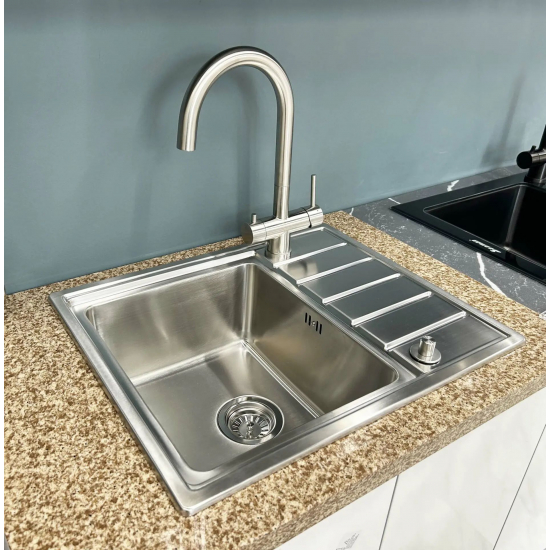 Мойка для кухни SEAMAN Eco Roma SMR-6150A 610х500x1 мм, с клапан-автоматом