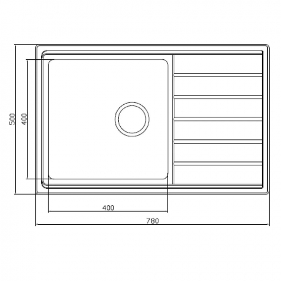 Мойка для кухни SEAMAN Eco Roma SMR-7850A.0 780х500x1 мм