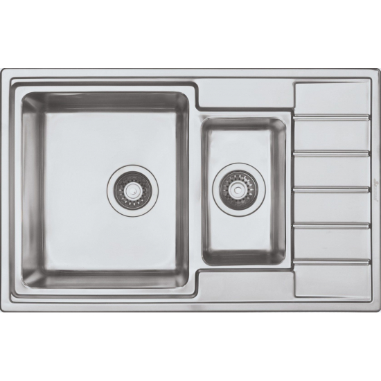 Мойка для кухни SEAMAN Eco Roma SMR-7850B двухчашевая 780х500x1 мм