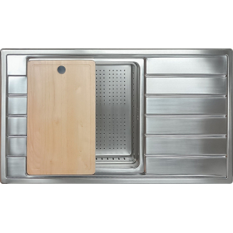 Мойка для кухни SEAMAN Eco Roma SMR-8650AKR 860х500x1 мм, с коландером