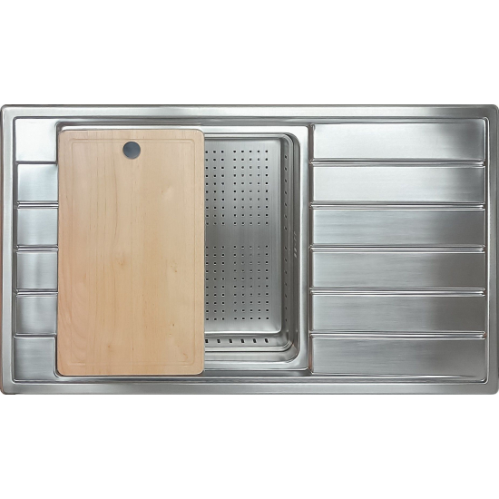 Мойка для кухни SEAMAN Eco Roma SMR-8650AKR 860х500x1 мм, с коландером