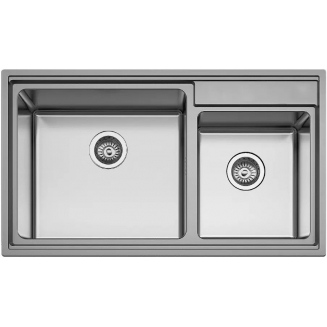 Мойка для кухни SEAMAN Eco Roma SMR-8650B двухчашевая 860х500x1 мм