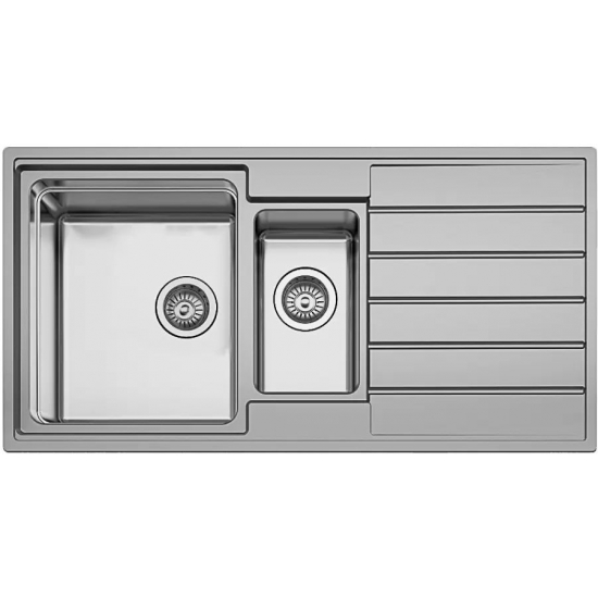 Мойка для кухни SEAMAN Eco Roma SMR-9750B двухчашевая 970х500x1 мм
