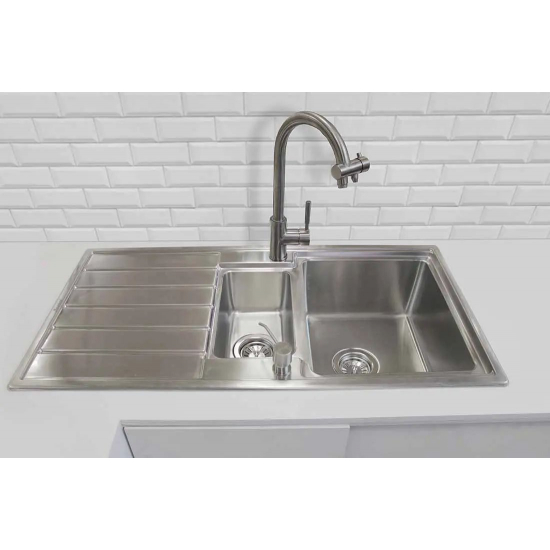Мойка для кухни SEAMAN Eco Roma SMR-9750B двухчашевая 970х500x1 мм