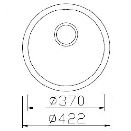 Мойка для кухни SEAMAN Eco Wien SWT-422 D=422x0,8 мм