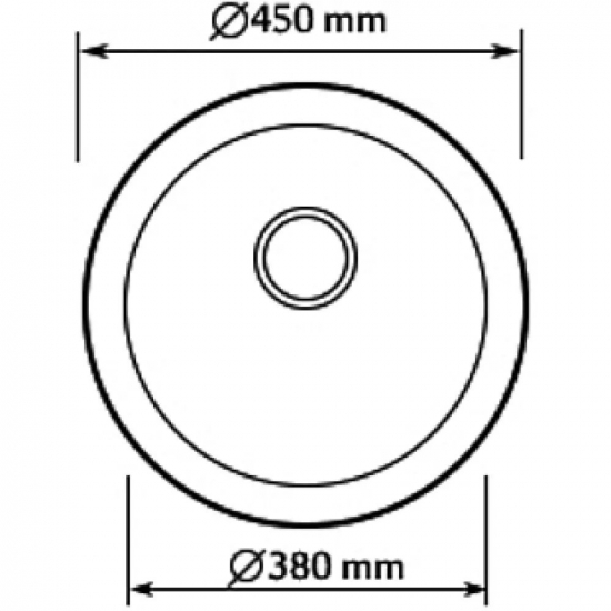 Мойка для кухни SEAMAN Eco Wien SWT-450A Gold D=450x0,8 мм
