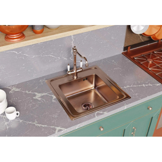 Мойка для кухни SEAMAN Eco Wien SWT-5050 Copper 500х500x0,8 мм