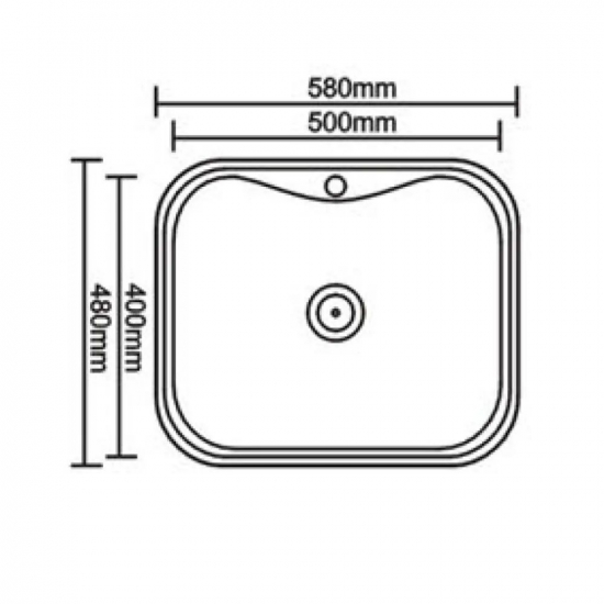 Мойка для кухни SEAMAN Eco Wien SWT-5848 580х480x0,8 мм