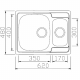 Мойка для кухни SEAMAN Eco Wien SWT-6248B двухчашевая 620х480x1 мм