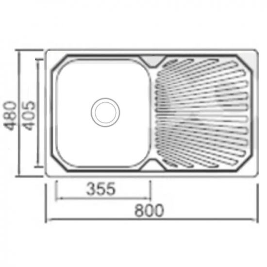 Мойка для кухни SEAMAN Eco Wien SWT-8048 800х480x0,8 мм