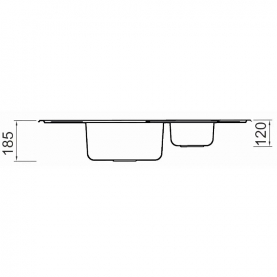 Мойка для кухни SEAMAN Eco Wien SWT-9850B двухчашевая 980х500x1 мм, угловая
