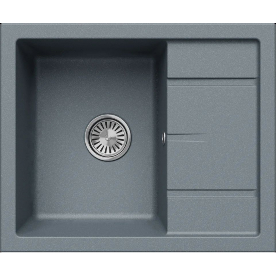 Мойка для кухни TOLERO Classic R-107 чаша+крыло 600х500 мм кварцевая, грей