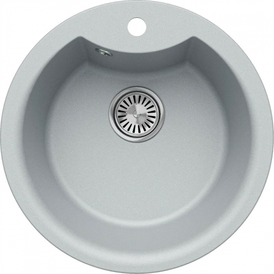 Мойка для кухни TOLERO Classic R-108E D=510 мм кварцевая, платина