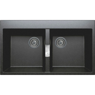 Мойка для кухни TOLERO Loft TL-862 2 чаши 860х500 мм кварцевая, уголь