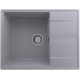 Мойка для кухни ULGRAN Quartz Prima 650 чаша+крыло 650х500 кварцевая, бетон