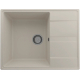 Мойка для кухни ULGRAN Quartz Prima 650 чаша+крыло 650х500 кварцевая, лён
