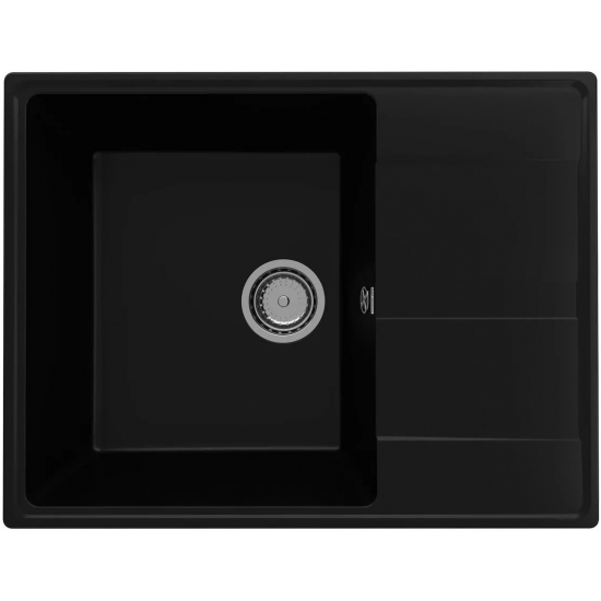 Мойка для кухни ULGRAN Quartz Prima 650 чаша+крыло 650х500 кварцевая, уголь