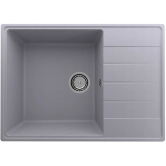 Мойка для кухни ULGRAN Quartz Prima 700 чаша+крыло 700х500 кварцевая, бетон