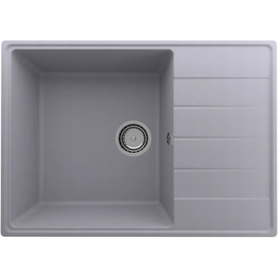 Мойка для кухни ULGRAN Quartz Prima 700 чаша+крыло 700х500 кварцевая, бетон