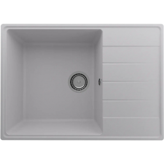Мойка для кухни ULGRAN Quartz Prima 700 чаша+крыло 700х500 кварцевая, платина